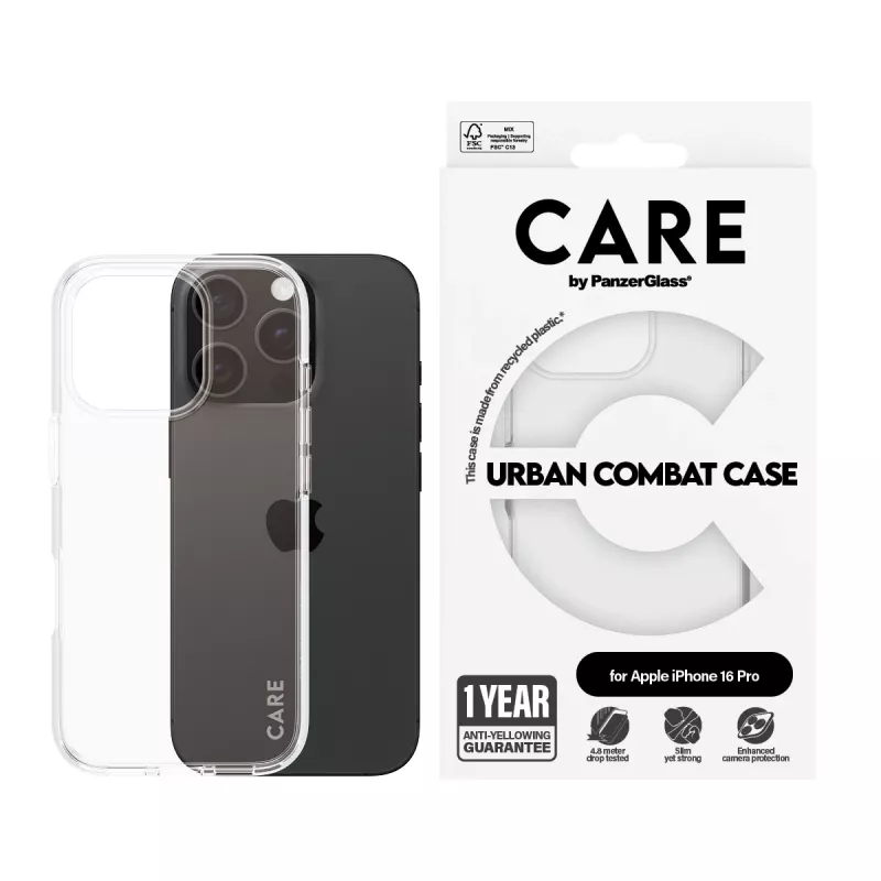 Θήκη PanzerGlass CARE by Flagship θήκη διαφανές Urban Combat iPhone '24 6.3 inch Pro