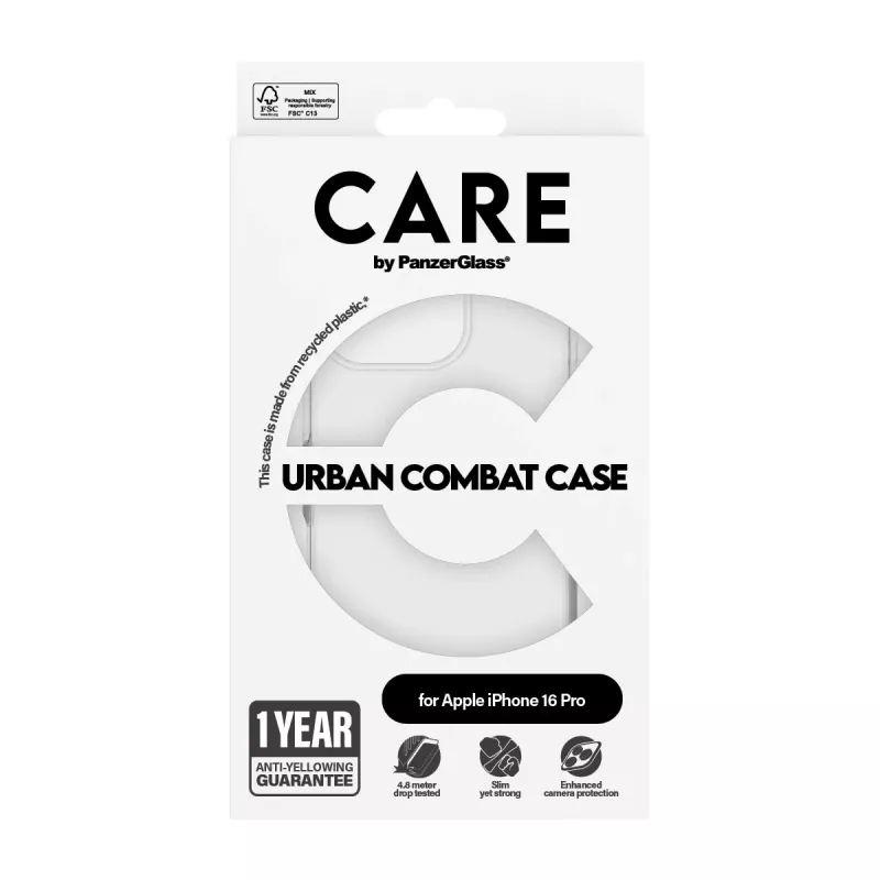 Θήκη PanzerGlass CARE by Flagship θήκη διαφανές Urban Combat iPhone '24 6.3 inch Pro