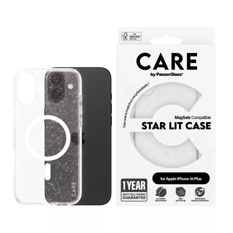 PanzerGlass CARE™ by ® θήκη Urban Combat Star Lit με λευκό MagSafe iPhone 16 Plus
