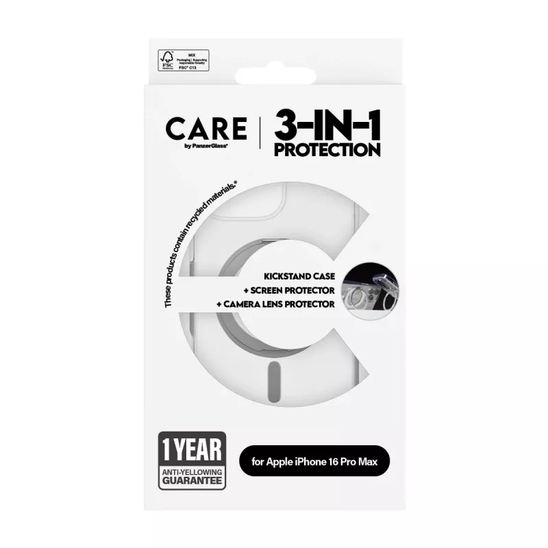 PanzerGlass CARE by ® Feature 3-in-1 κεραμικό πακέτο iPhone 16 Pro Max