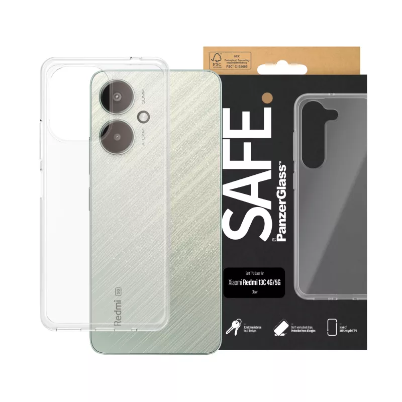 PanzerGlass SAFE. By ® Θήκη TPU Διαφανής για Xiaomi Redmi 13C