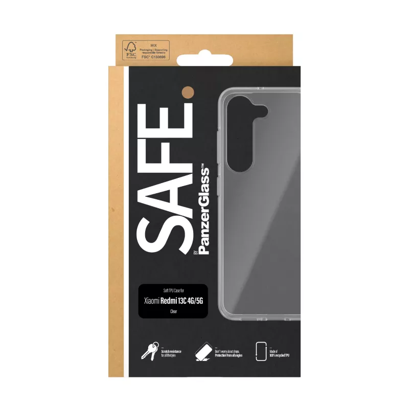 PanzerGlass SAFE. By ® Θήκη TPU Διαφανής για Xiaomi Redmi 13C
