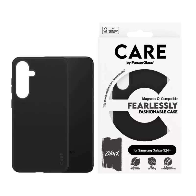 PanzerGlass CARE™ by ® Θήκη Μαύρη με Qi Compatible Samsung Galaxy S24+