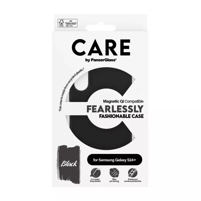 PanzerGlass CARE™ by ® Θήκη Μαύρη με Qi Compatible Samsung Galaxy S24+