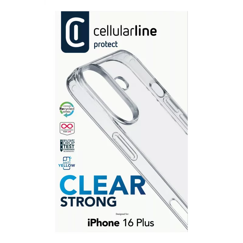Cellularline CLEARDUOIPH16MAXT Clear Strong Case θήκη για iPhone 16 Plus, διάφανη