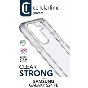 Θήκη Cellularline CLEARDUOGALS24FET Clear Strong για Samsung S24 FE, διάφανη