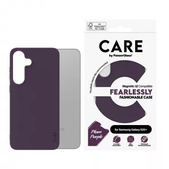 PanzerGlass CARE™ by ® Case Plum μωβ με συμβατότητα Qi Samsung Galaxy S25+
