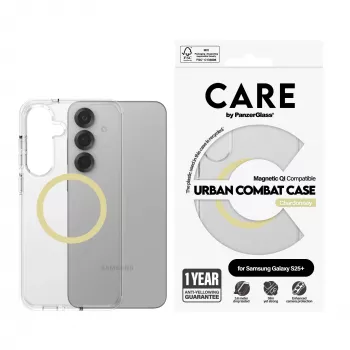 PanzerGlass CARE Urban Combat διαφανής θήκη Chardonnay Qi Samsung Galaxy S25+