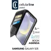 Cellularline Book Agenda 2 Case BOOKAG2GALS25K θήκη τύπου βιβλίου για Samsung S25, μαύρη