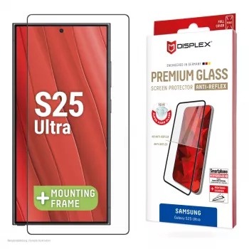 Displex Premium Μεμβράνη προστασίας οθόνης (Full Cover, 10H) για Samsung Galaxy S25 Ultra, Eco-Montagerahmen, Full Cover