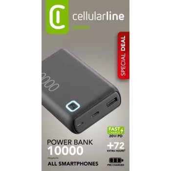 Cellularline ESSENCE TURBO 10000 φορητός φορτιστής 10000mAh Power Delivery 20W
