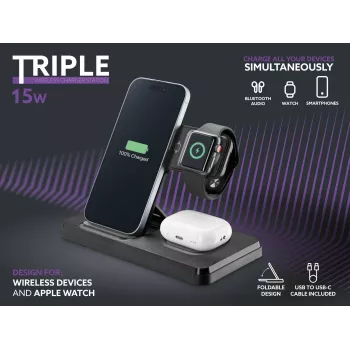 Tech Pop βάση φορητής συσκευής Smartwatch/Smartphone Μαύρο