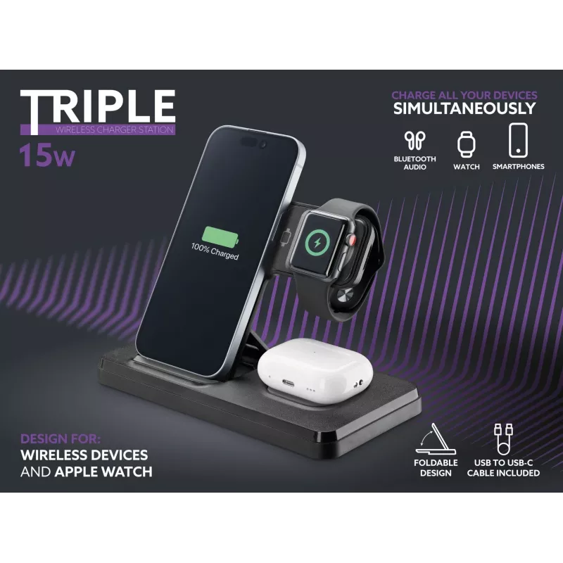 Tech Pop βάση φορητής συσκευής Smartwatch/Smartphone Μαύρο