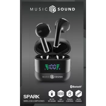 Music Sound SPARK Ακουστικά TWS με οθόνη LED