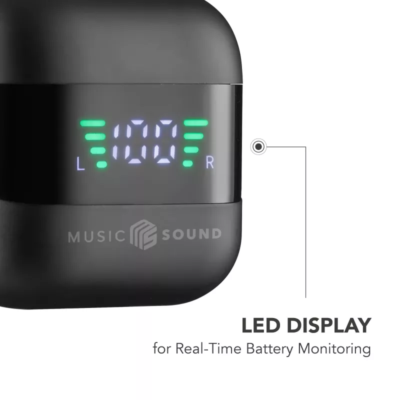 Music Sound SPARK Ακουστικά TWS με οθόνη LED