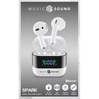 Music Sound SPARK Ακουστικά TWS με οθόνη LED