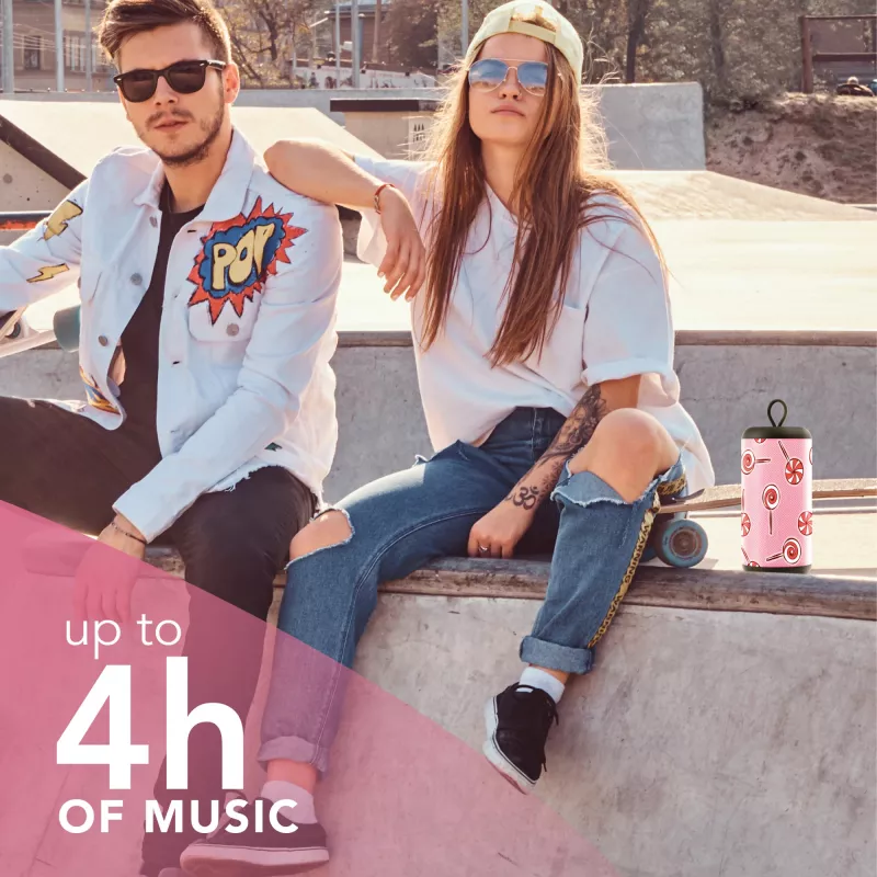 Μονοφωνικό φορητό ηχείο Music Sound Κάθετο ηχείο Ροζ
