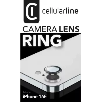 Cellularline CAMERARINGIPHSE4 προστατευτικός δακτύλιος φακού κάμερας για iPhone 16e, διαφανής