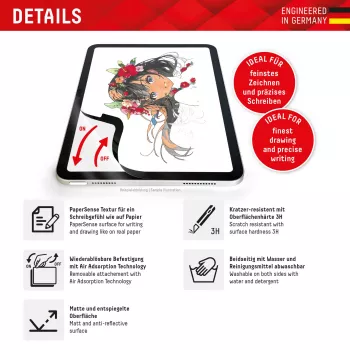 Displex TABLET PAPERSENSE για iPad Pro 13'' (2024)/Air 13'' (2025/2024), αφαιρούμενη μεμβράνη γραφής ή σχεδίασης με αίσθηση χαρτιού