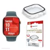 Προστασία οθόνης PanzerGlass Displex 10H για Apple Watch 11/10 42 mm, γυαλί ολόκληρου σώματος, IP68, με κλιπ, μαύρο ματ