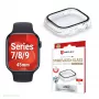 Προστασία οθόνης PanzerGlass Displex 10H για Apple Watch 9/8/7 45mm, σκληρυμένο γυαλί πλήρους επιφάνειας, IP68, Snap-on, διαφανές