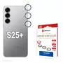 Displex Premium γυαλί φακού κάμερας, Samsung Galaxy S25+, 10H, μεμονωμένοι δακτύλιοι, DLC, διαφανές, Quick Mount