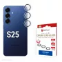Displex Premium γυαλί φακού κάμερας, Samsung Galaxy S25, 10H, μεμονωμένοι δακτύλιοι, DLC, διαφανές, Quick Mount