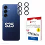 Displex Full Cover Γυαλί φακού κάμερας Samsung Galaxy S25, 10H, Πλήρης προστασία κάμερας, Ταχεία τοποθέτηση, συσκευασία 2 τεμ.