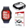Προστασία οθόνης PanzerGlass Displex 10H για Apple Watch Ultra 3/Ultra 2/Ultra (49 mm), ολόκληρου σώματος, IP68, Snap-on, μαύρο ματ
