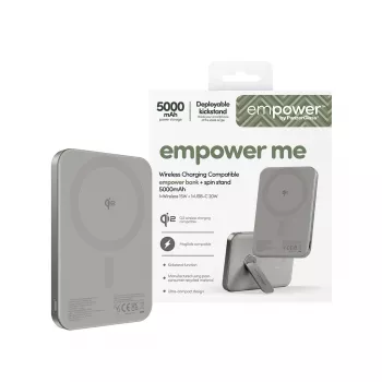 Powerbank PanzerGlass empower by empower Bank με Spin Stand 5000mAh Titanium