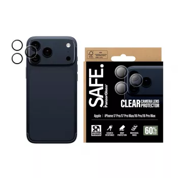 Προστασία φακού κάμερας PanzerGlass SAFE. by ® διαφανές iPhone 17 Pro | iPhone 17 Pro Max | iPhone 16 Pro | 16 Pro Max