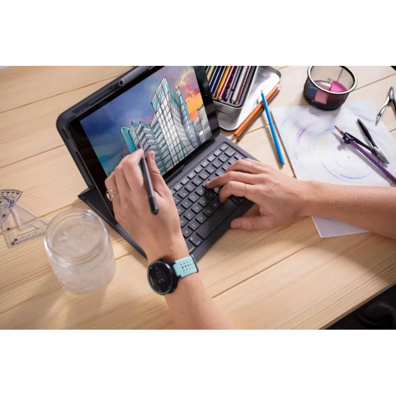 Πληκτρολόγιο ZAGG Messenger Folio 2-Apple-iPad 10.2/10.5-Charcoal-Γερμανικό