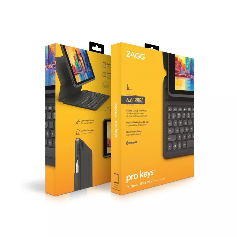 Πληκτρολόγιο ZAGG Pro Keys Apple iPad 10.2 Μαύρο/Γκρι Γερμανικό