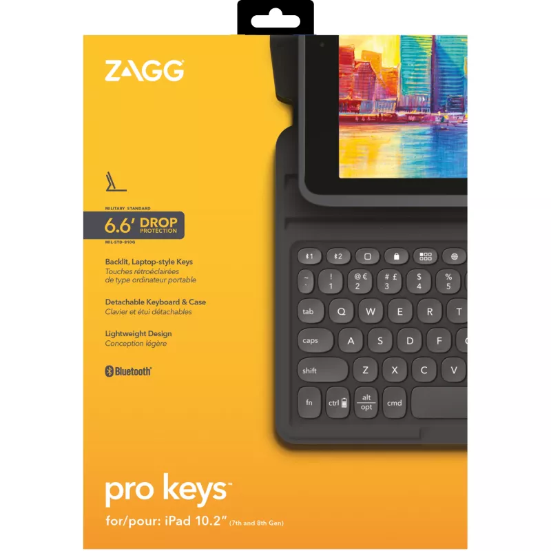 Πληκτρολόγιο ZAGG Pro Keys Apple iPad 10.2 Μαύρο/Γκρι Γερμανικό
