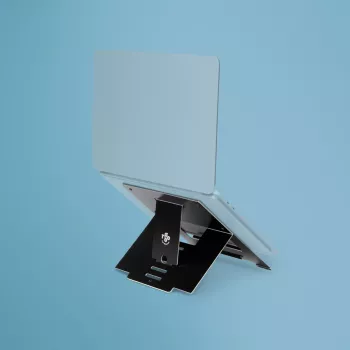 R-Go Tools Βάση laptop R-Go Riser Flexible, ρυθμιζόμενη πτυσσόμενη βάση laptop, εργονομική, αλουμίνιο Hylite, μαύρο