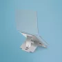 R-Go Tools Βάση laptop R-Go Riser Flexible, ρυθμιζόμενη πτυσσόμενη βάση laptop, εργονομική, αλουμίνιο Hylite, ασημί