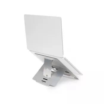 R-Go Tools Βάση laptop R-Go Riser Flexible, ρυθμιζόμενη πτυσσόμενη βάση laptop, εργονομική, αλουμίνιο Hylite, ασημί