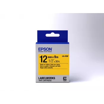 Κασέτα ετικετών Epson Pastell LK-4YBP μαύρο/κίτρινο 12 mm (9 m)