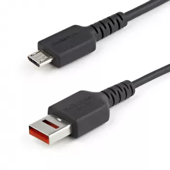 StarTech.com Καλώδιο Φόρτισης Ασφαλείας 1m – USB-A σε Micro-USB Αποκλεισμός Δεδομένων Μόνο Φόρτιση – Καλώδιο Μόνο Ισχύος για Τηλέφωνο/Tablet – Καλώδιο Προσαρμογέα USB Αποκλεισμού Δεδομένων