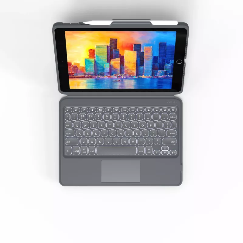 ZAGG Πληκτρολόγιο Pro Keys with Trackpad-Apple-iPad 10.2-Μαύρο/Γκρι-Γερμανικό