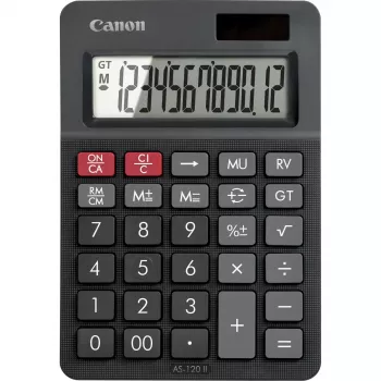 Επιτραπέζια αριθμομηχανή Canon AS-120 II 12 ψηφίων Μαύρη