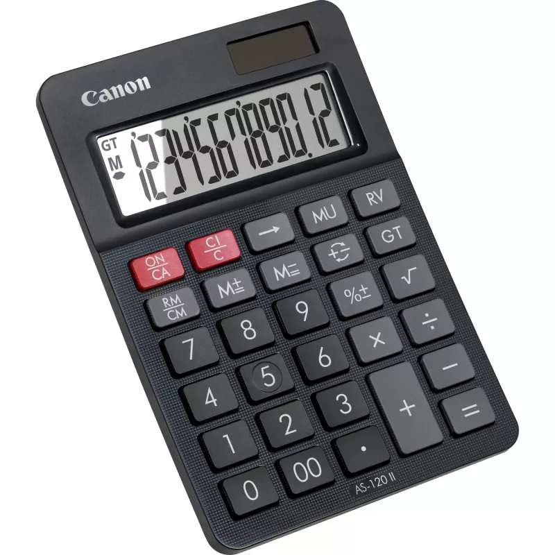 Επιτραπέζια αριθμομηχανή Canon AS-120 II 12 ψηφίων Μαύρη