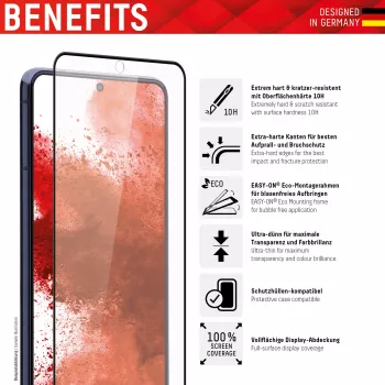 Displex Full Cover Μεμβράνη προστασίας οθόνης Samsung Galaxy S22 Ultra Tempered Glass
