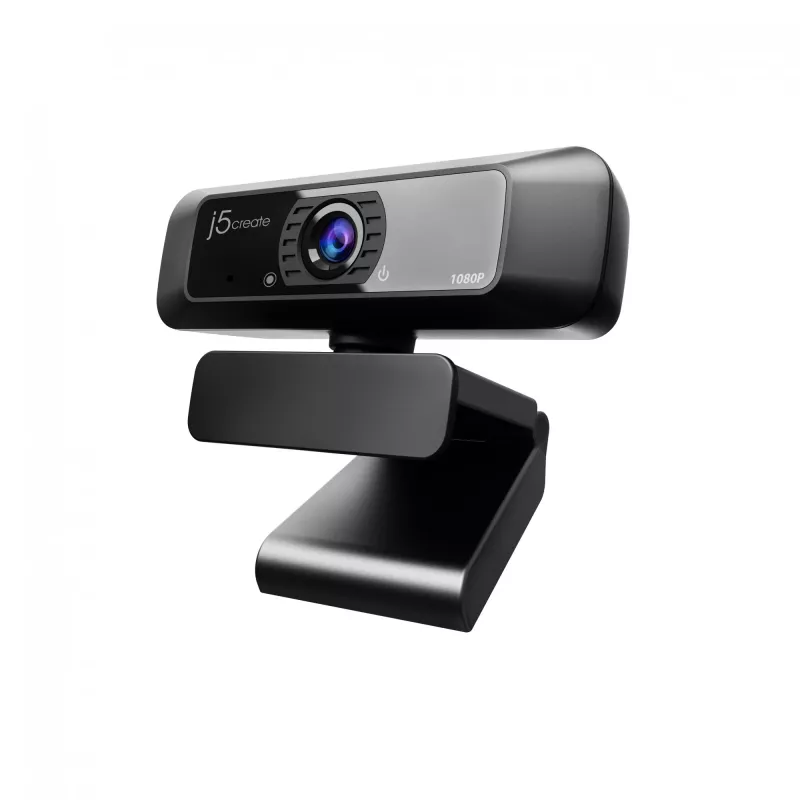j5create JVCU100 USB™ HD Webcam με περιστροφή 360°, ανάλυση εγγραφής βίντεο 1080p, Μαύρο