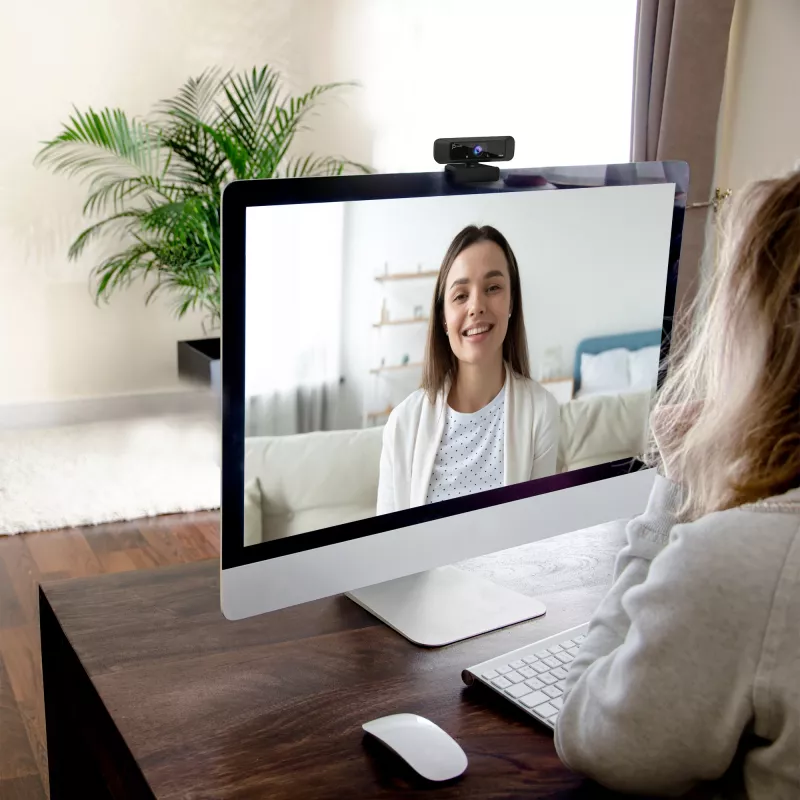 j5create JVCU100 USB™ HD Webcam με περιστροφή 360°, ανάλυση εγγραφής βίντεο 1080p, Μαύρο