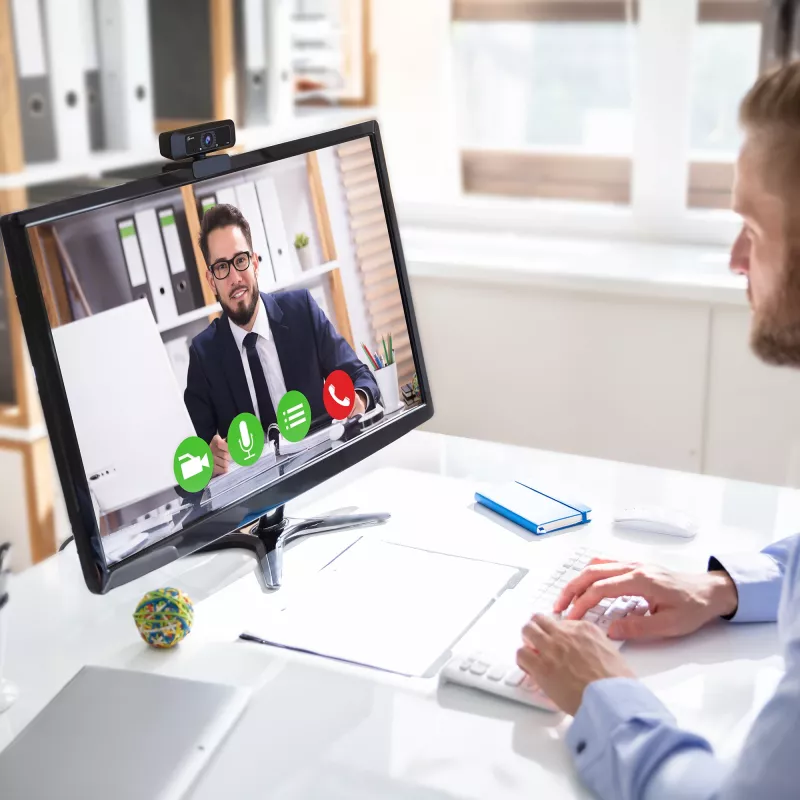 j5create JVCU100 USB™ HD Webcam με περιστροφή 360°, ανάλυση εγγραφής βίντεο 1080p, Μαύρο