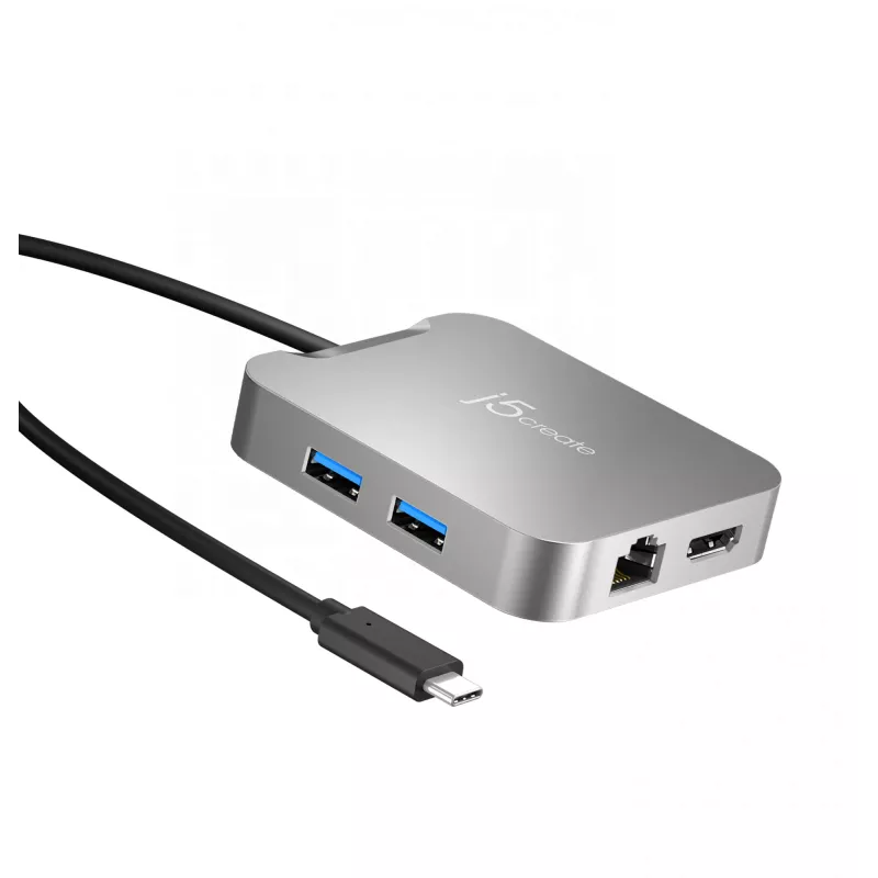 j5create JCD391 4K60 Elite Προσαρμογέας USB-C® PD Multi-Port, Ασημί