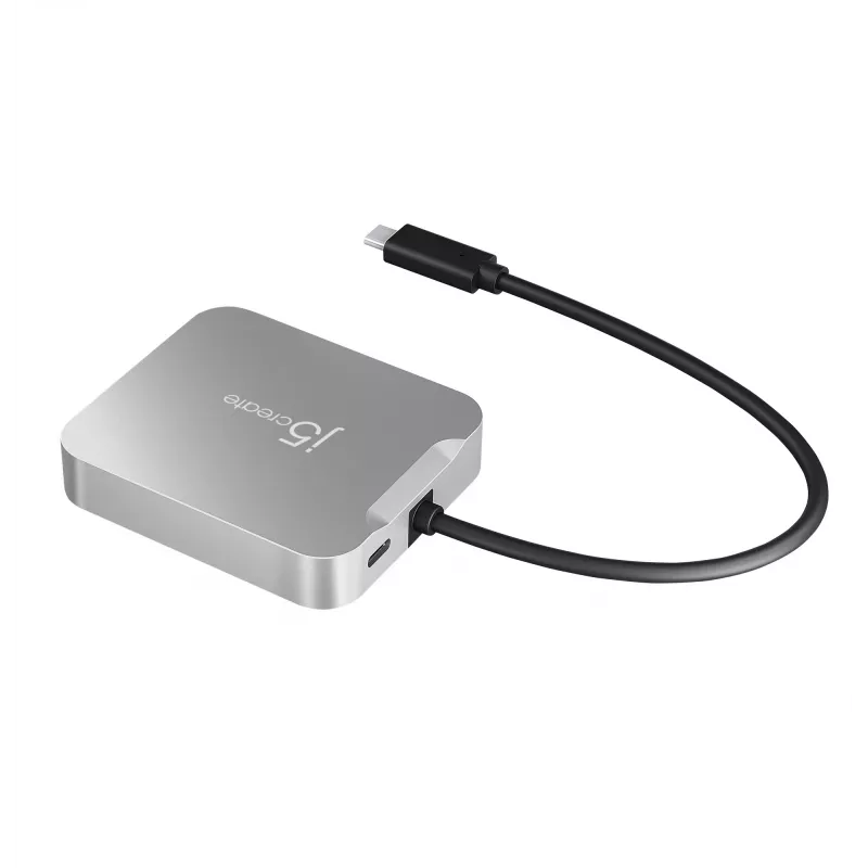 j5create JCD391 4K60 Elite Προσαρμογέας USB-C® PD Multi-Port, Ασημί