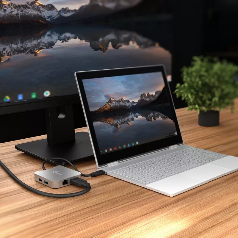 j5create JCD391 4K60 Elite Προσαρμογέας USB-C® PD Multi-Port, Ασημί