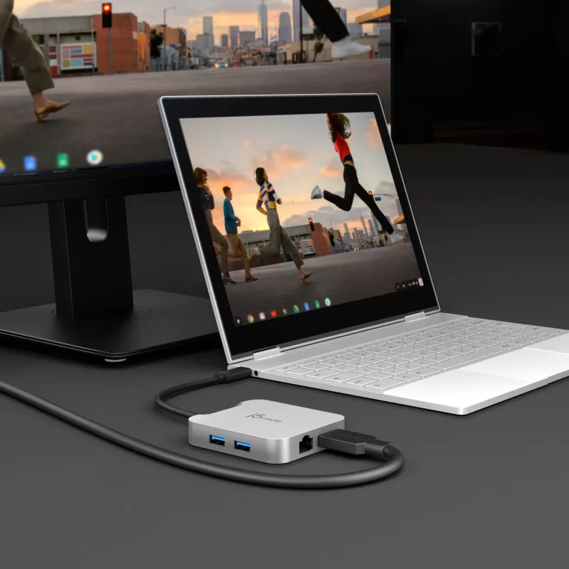 j5create JCD391 4K60 Elite Προσαρμογέας USB-C® PD Multi-Port, Ασημί
